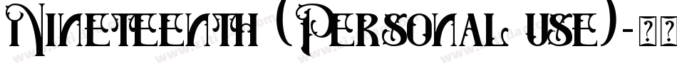 Nineteenth (Personal use)字体转换